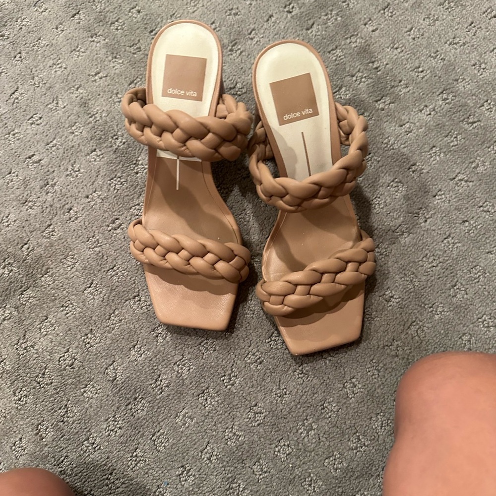 Dolce Vita Tan Braided Strap Sandals